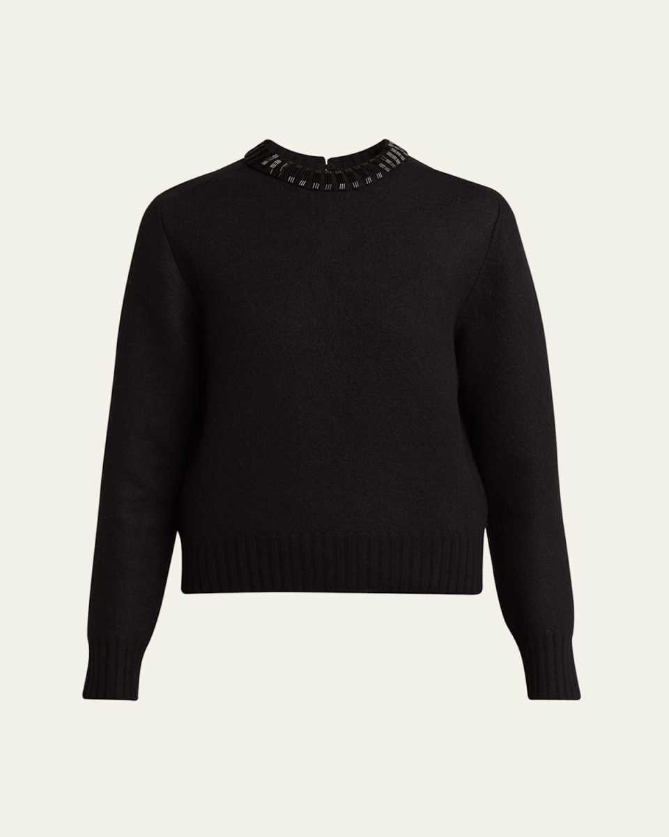 Cruise Beaded Shrunken Fit Wool Sweater